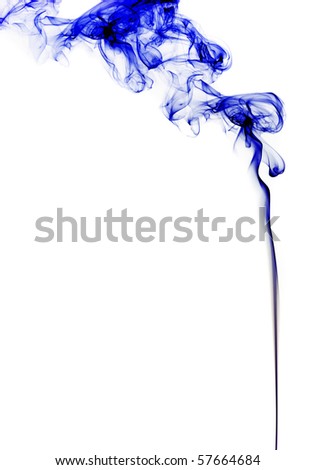 Blue smoke on white background, studio shot Foto stock © 