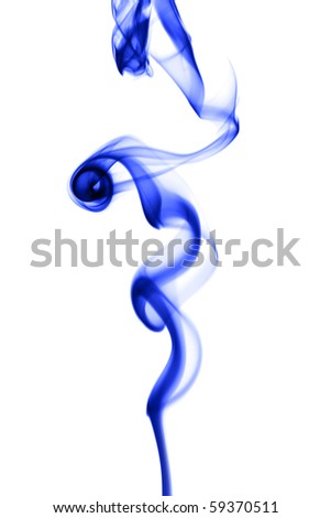 Blue smoke on white background, studio shot Foto stock © 