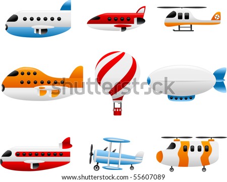 air travel icons - vector