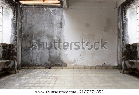 Similar – Image, Stock Photo Old cement wall with wood window with sun set.