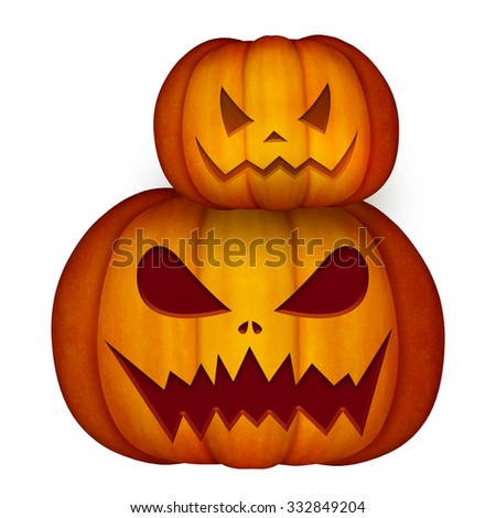 Scary Pumpkin Stock Photo 332849204 : Shutterstock