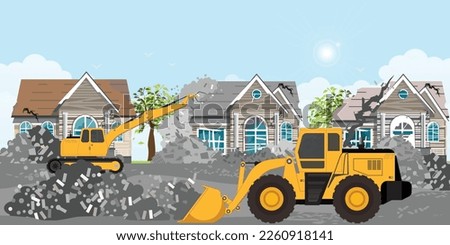 Similar – Image, Stock Photo debris at home construction site. Home renovation