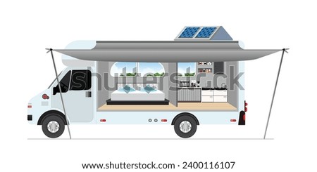 Camper trailer cars isolated on white background. holiday caravans,vans,trailers,motorhomes,camping RV. Mobile auto vehicles for travel,vacation in campsite,vector illustrations.
