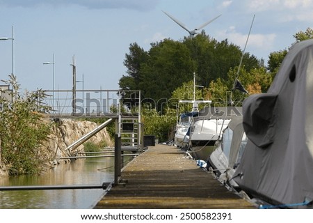 Similar – Image, Stock Photo Boat landing stage