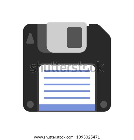 Colorful floppy disk or diskette. Colored icon of technology