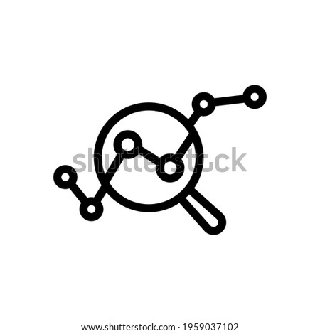 Financial forecast, Analysis and predict, business research, simple icon. Black icon on white background