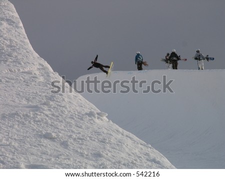 Snowboarding, Cardrona, New Zealand - soft focus