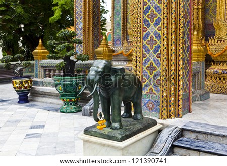 BANGKOK, THAILAND- AUGUST 6: Wat Ratchaphobit, a little visited tourist spot in bangkok, the royal mausoleum burial place of the thai royal family, August 6th, 2012, Bangkok, Thailand