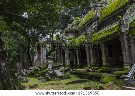 the temple of Ta prohm, made famous by tomb raider