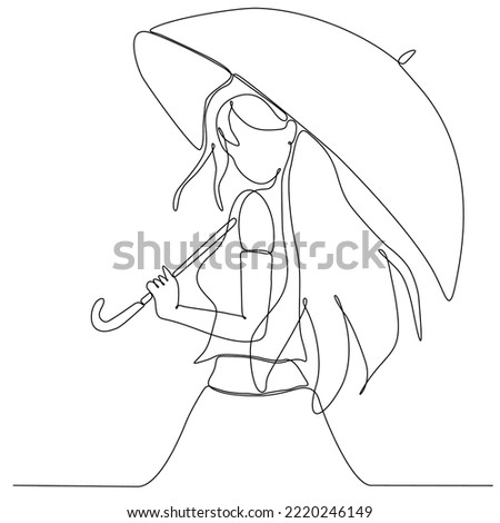 Girl With Umbrella Drawing | Free download on ClipArtMag