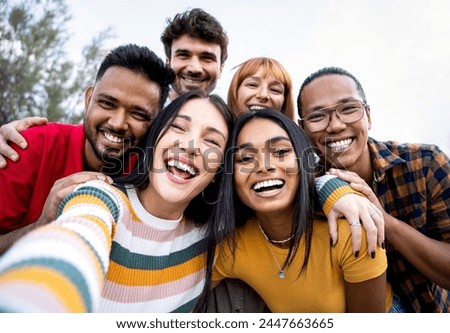 Similar – Image, Stock Photo Group of autumnal and fall leaves over a clear blue background with copy space