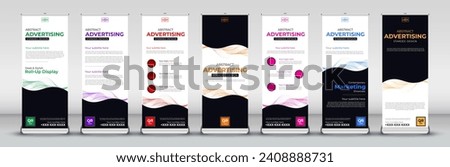 abstract roll up banner design for annual meetings, events, presentations 
