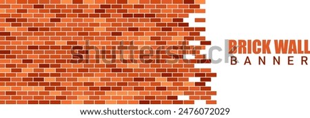 brick wall banner in brown colors 