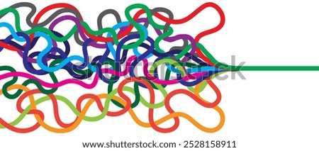 different color lines connecting to one line or multiple paths joining to one path