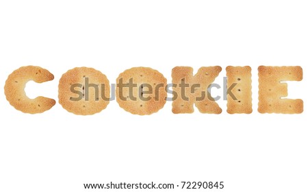 Word 'Cookie' From Cookies-Letters Stock Photo 72290845 : Shutterstock