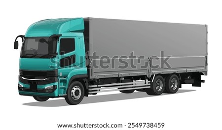 green grey silver truck icon art logo design zero hybrid diesel eco box wing wings wingbox lorry art design vector model style template
