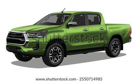 car truck green art 3d 4x4 4wd vector template famous toy rc sign symbol logo vector graphic design illustration isolated white suv trip pick up
