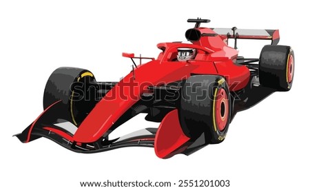 F1 1 one 3d race car icon jet logo sport auto fast 2026 racing symbol grand prix gp concept art pit crew stop vector shell oil red black monza turbo jet power white race single seater