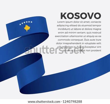 Kosovo flag, vector illustration on a white background