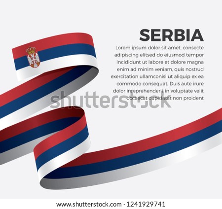 Serbia flag, vector illustration on a white background