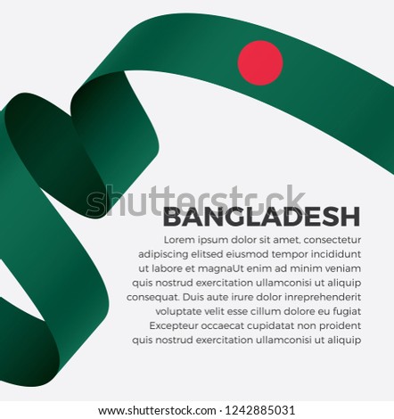 Bangladesh flag, vector illustration on a white background