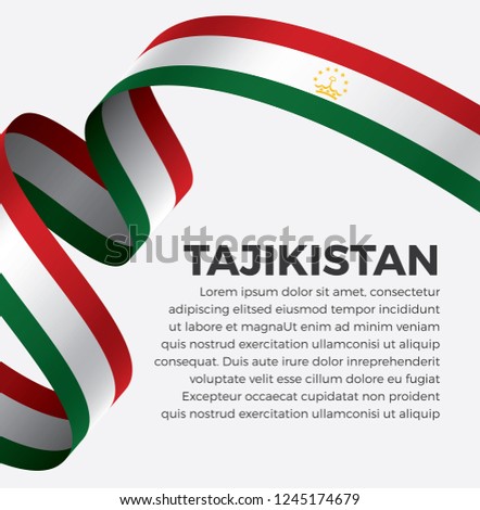 Tajikistan flag, vector illustration on a white background