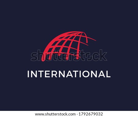 Globe logo template vector icon illustration design
p

