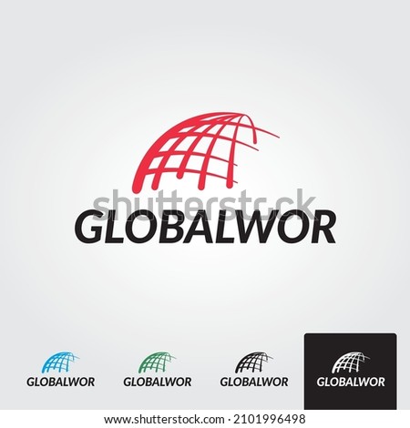 Globe logo template vector icon illustration design