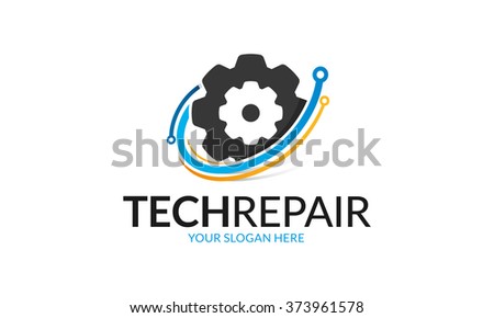 Tech Logo Stock Vector Illustration 373961578 : Shutterstock