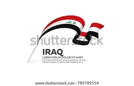 Iraq flag background