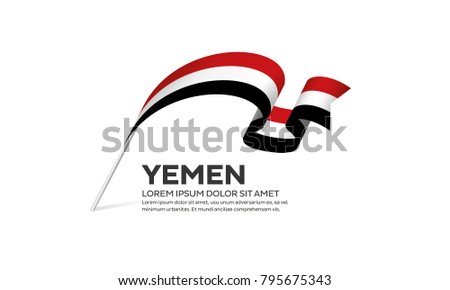 Yemen flag background