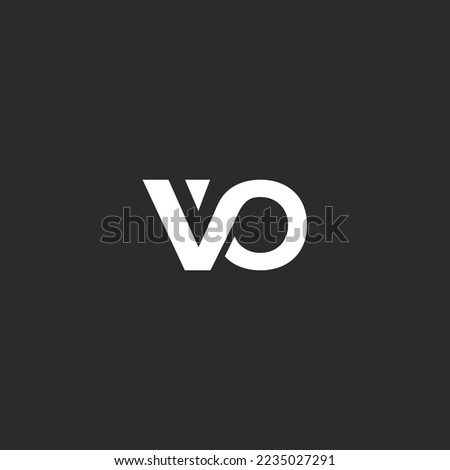 Creative Minimalist Initial Letters VO logo vo , o v , v , o logo design tempalte