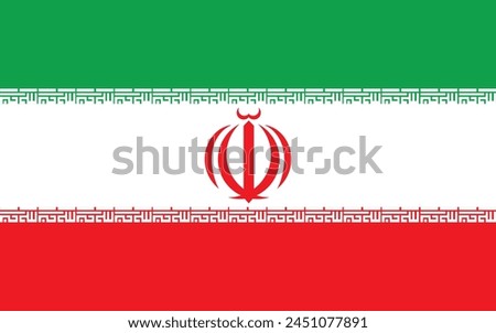 Iran flag vector design isolated on a white background