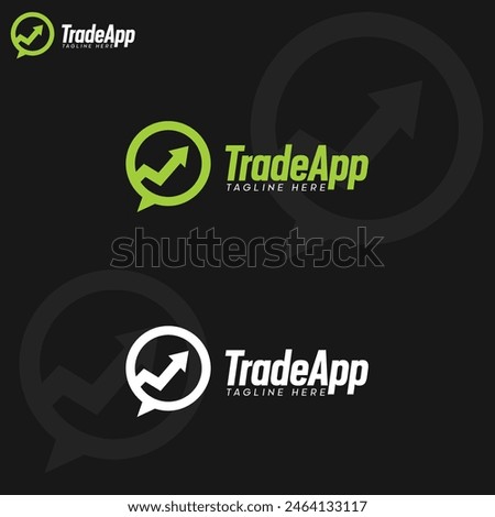 Trade App Logo and Icon - Forex Trading - Index Chart - Financial Growth - Investment Market