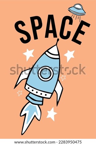 Rocket vector spaceship or spaceships and spacy ufo illustration set of spaceship or space rocket in universe space isolated 