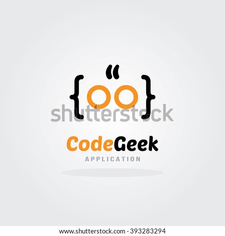Code Geek Logo Design Template. Software company logo template design. 