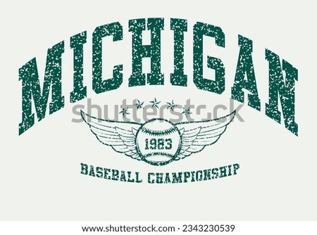 Welcome to Michigan vintage rusty metal sign vector illustration. Vector state map in grunge style with Typography hand drawn lettering. Vector illustration
