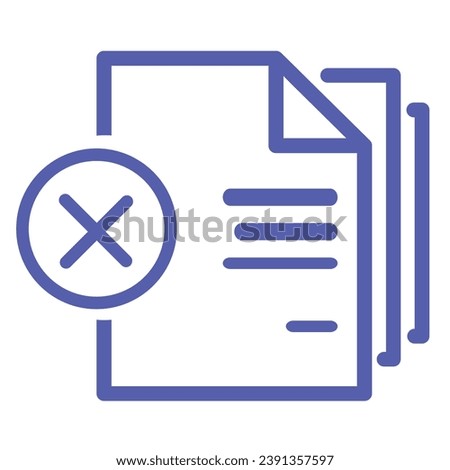 illustration of a icon document dismiss