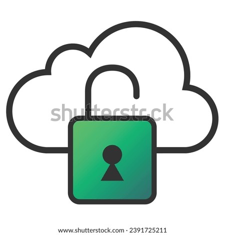 illustration of a icon cloud no lockin