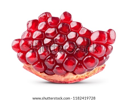 Pomegranate. Pomegranate isolated on white background. With clipping path. Full depth of field.