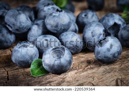 Organic fresh blueberry macro