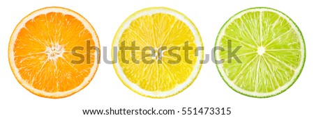 Similar – Image, Stock Photo Citrus fruits halves background on white table: grapefruit, orange, lime and lemon. Healthy vitamin c rich fruits with green leaves. Top view with copy space.