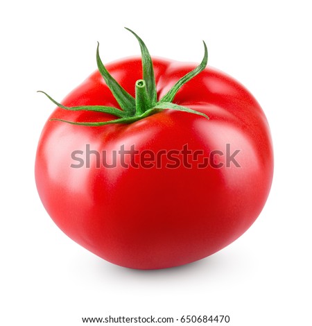 Tomato isolated on white background. With clipping path. Full depth of field. Сток-фото © 