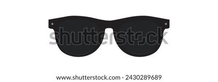 Men s sunglasses in thick plastic frame isolated on white