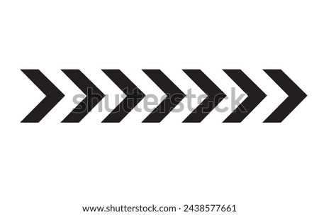 Arrow icons group. Set of black arrows symbols with blend effect. Chevron symbols. Vector isolated on white background.	