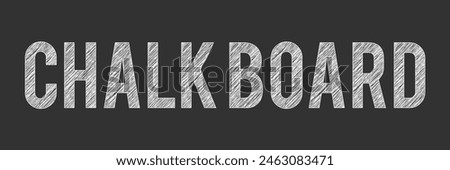 chalk board style text effect editable template vector