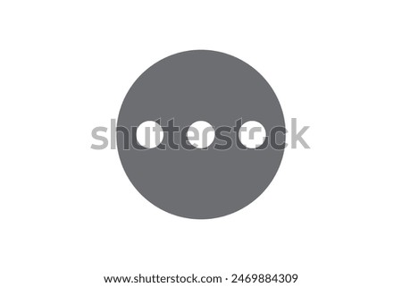 ellipsis icon. Three dots vector color editable