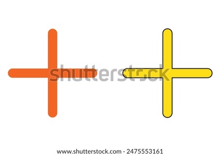 Plus Icon set for web and mobile app. Add plus sign and symbol