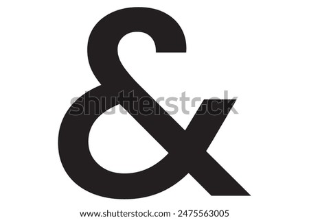  Ampersand symbol set. Icon for design. Blank, white and black backgrounds - alphabet symbol, a Social media icon, isolated on transparent background, used for mobile apps, web site or ui.