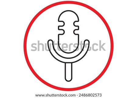 Mic on and mic off icon set in black and white color with shadows. Microphone on and microphone off in black. Microphone mute icon - Vector Icon


